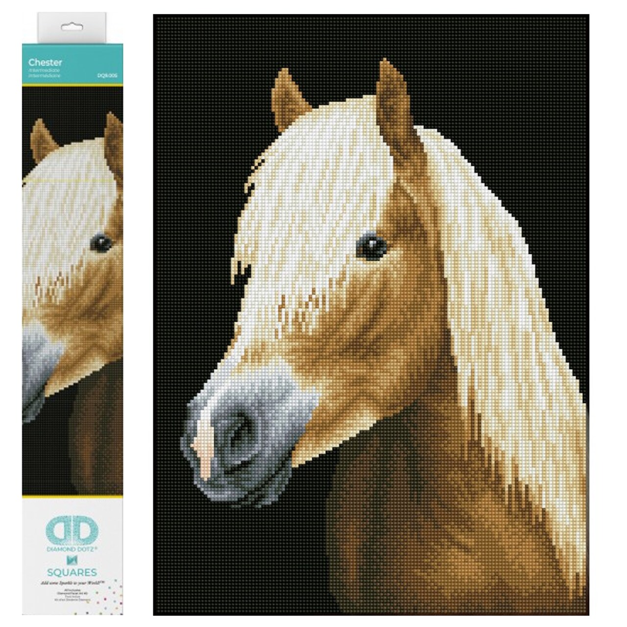 Diamond Dotz Chester Dog Diamond Painting Kits for Adults - Diamond Art Kits a Relaxing Creative Craft Kit with Dotz Gems 18.5"x13.4"